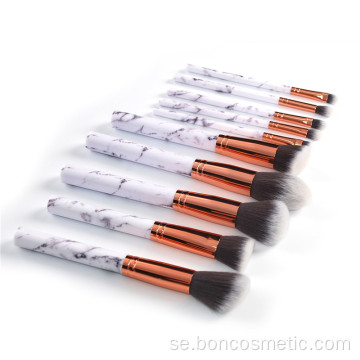 10st Marmor Makeup Brushes Set